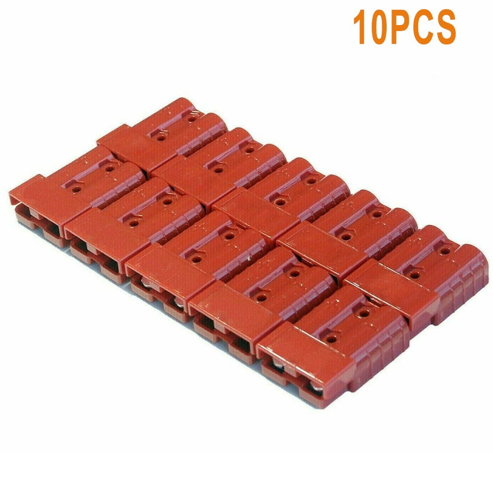 10Pcs Straight Plug 48x37x16mm Two Pole Waterproof Connector Red/black For Anderson Style Plug Connectors 50 AMP 12-80V 12-6AWG